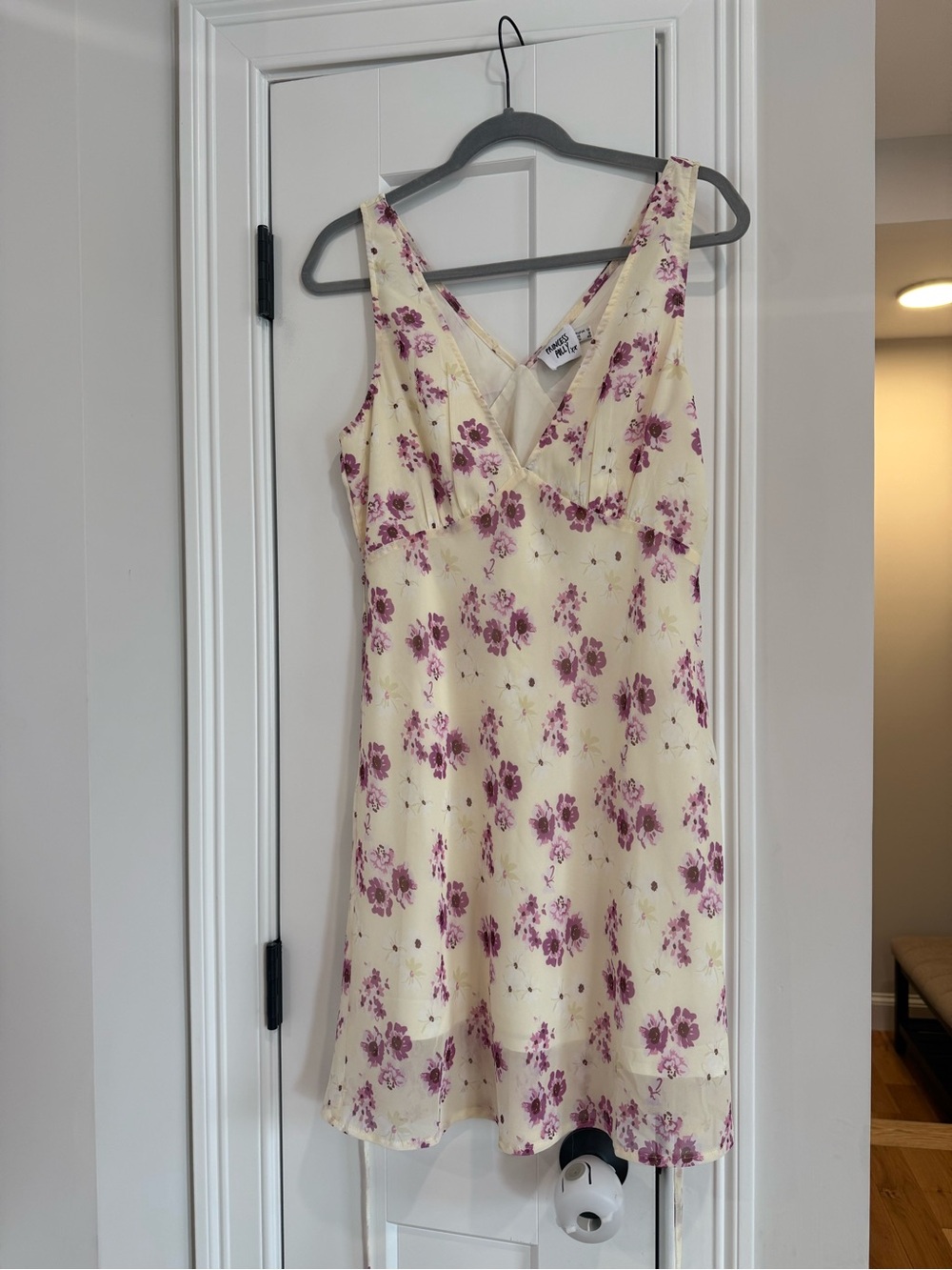 Princess Polly Yellow Floral V-Neck Summer Dress - Size 8